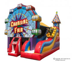 Carnival Fair Bounce and Slide Combo