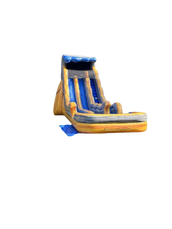 20' Flaming Volcano Dual Lane Slide
