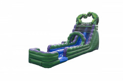 20' Hulk Smash Dual Lane Water Slide