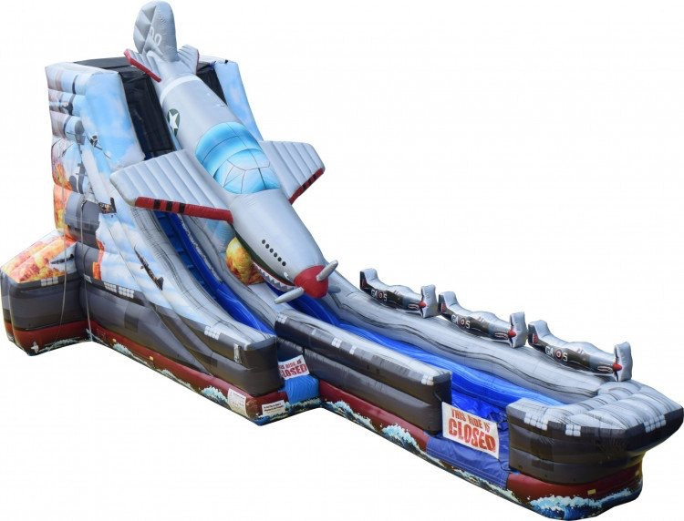 20' Shark Mouth Fighter Jet Water Slide