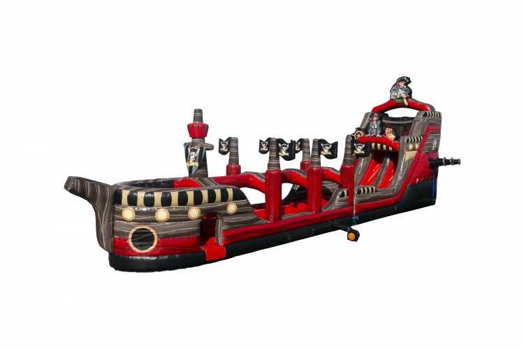 22' The Black Pearl Dual Lane Water Slide