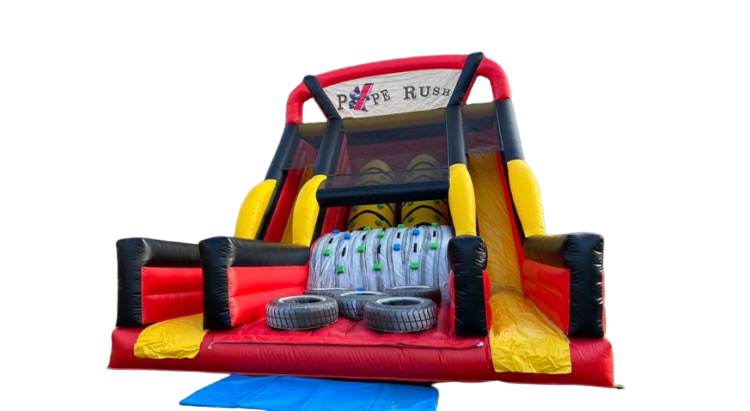 22' Dual Lane Pipe Rush Slide
