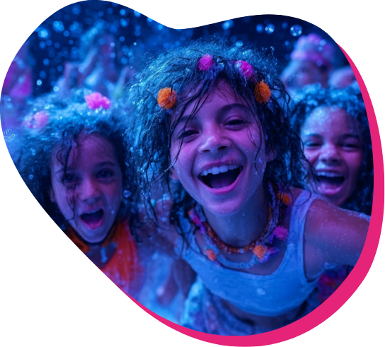 Foam party with kids