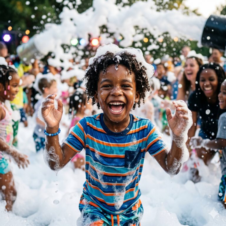 Our Foam Party with Kids
