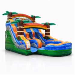 15' Tiki Plunge Dual Lane Water Slide