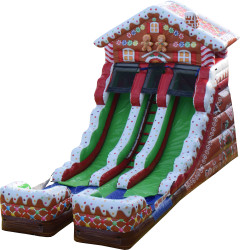 16' Gingerbread Christmas Dual Lane Slide