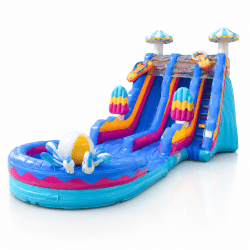 20' Pool Party Dual Lane Waterslide