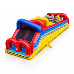35' Inclined Obstacle Course with Dual Lane Slide