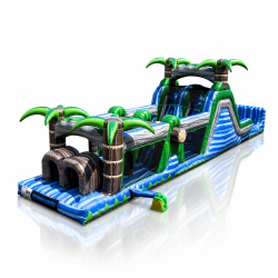 47' Blue Crush Obstacle Course with Dual Lane Slide