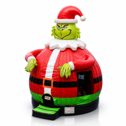 Mean Green Christmas Bounce House