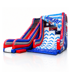 Ninja Warrior Obstacle Wall and 22' Slide