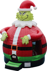 Mean Green Christmas Bounce House