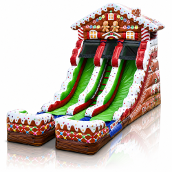 16' Gingerbread Christmas Dual Lane Slide