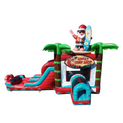 Santa's Surf Shop Bounce House & Dual Lane Slide Combo