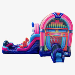 Jukebox Dual Lane Bounce House & Slide Combo